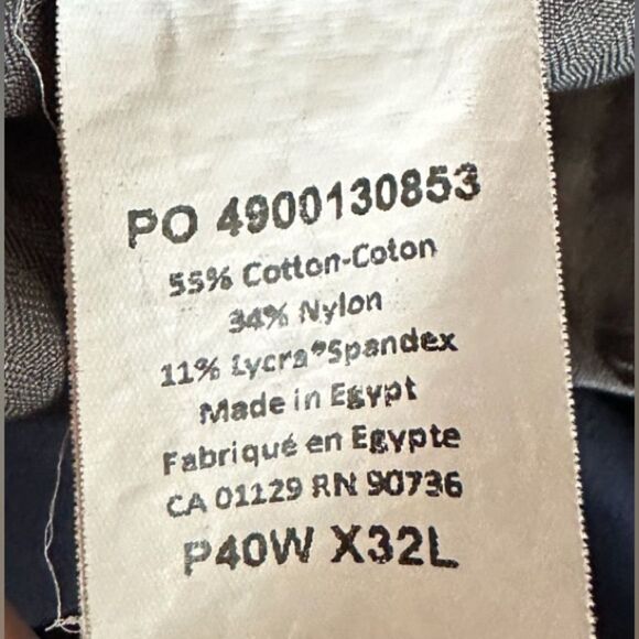 Michael Kors Men's Classic Fit Cotton Stretch Performance Pants. Navy. 40x32 - Picture 7 of 7